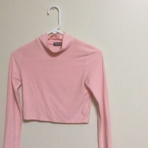 Pink Cotton Crop Top